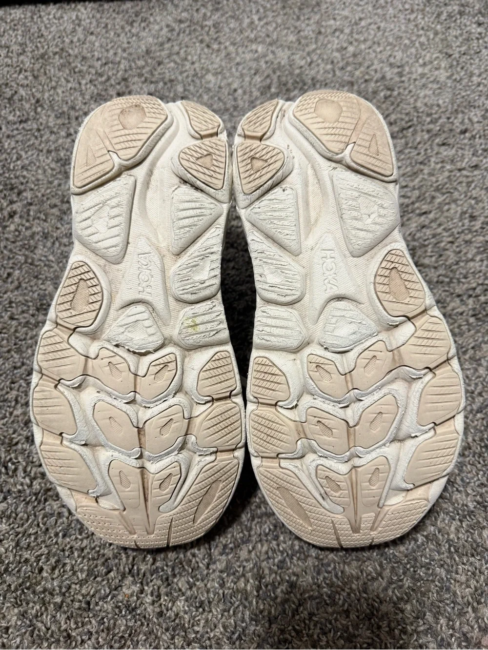 Hoka clifton 10 Cream and Beige Lightweight Running Shoes - Picture 6 of 7